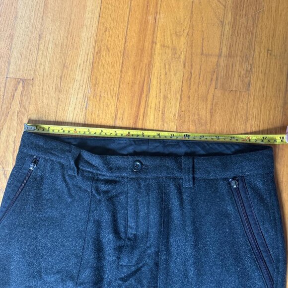 Wool blend dark charcoal grey/black pants - Picture 4 of 6